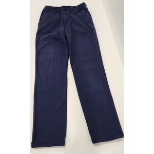 US Polo Boys Classic Polo Chino Pants Navy Blue Pleated Size 16 Adjustable Waist